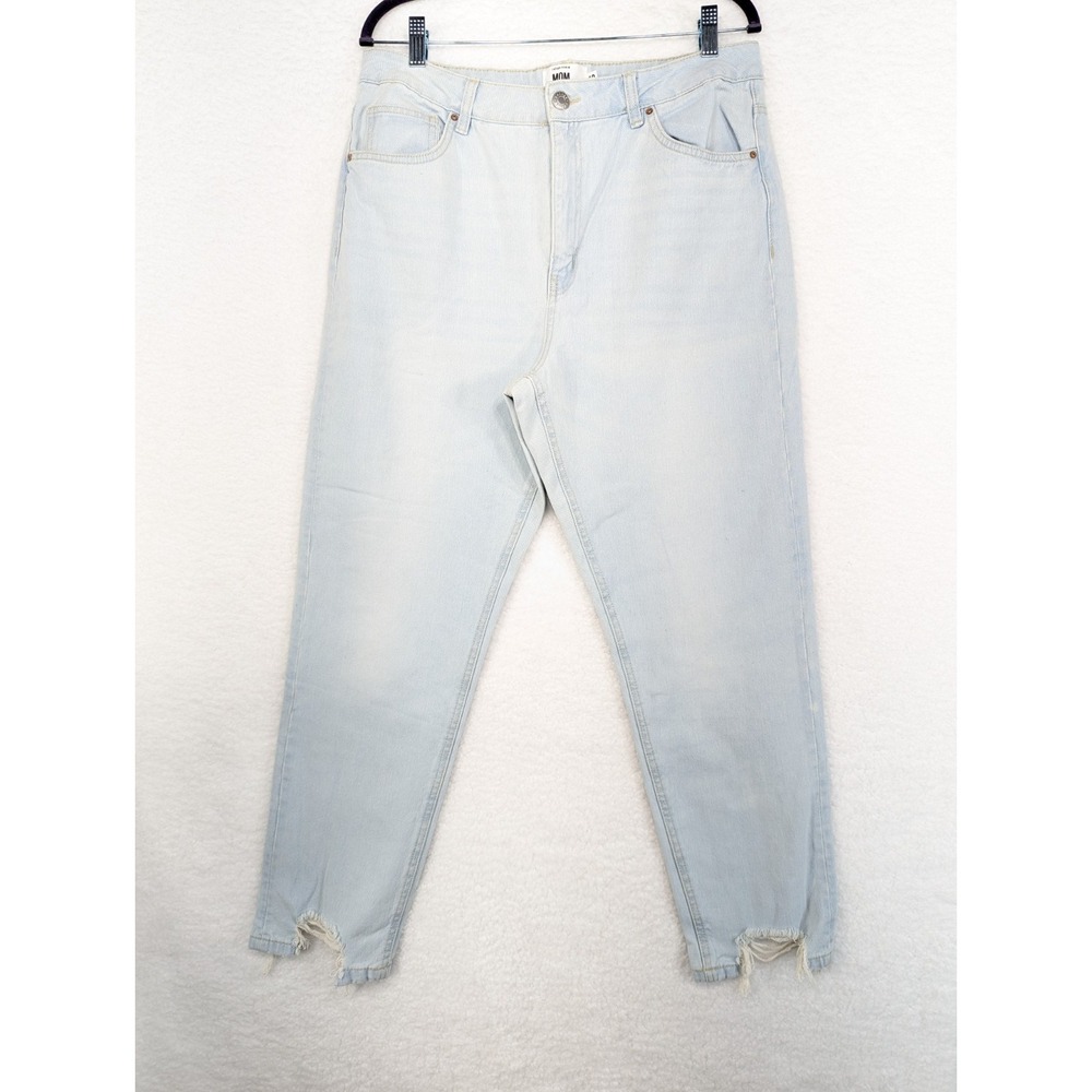 Refuge Womens Mom Jeans High Waist Tapered Light Blue Denim Pants 13